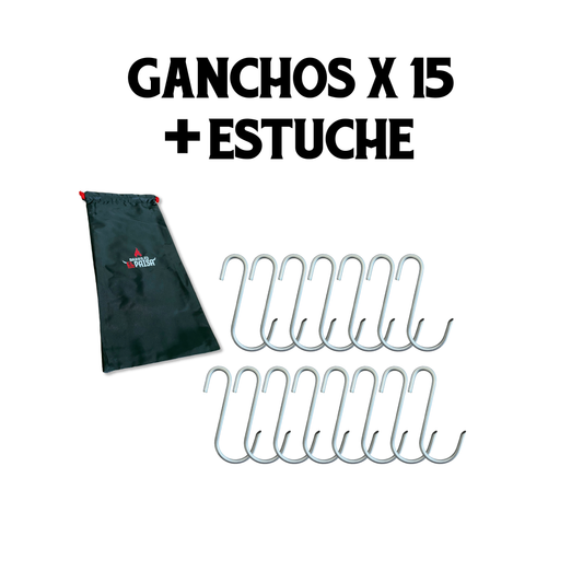 Ganchos x 15 + estuche